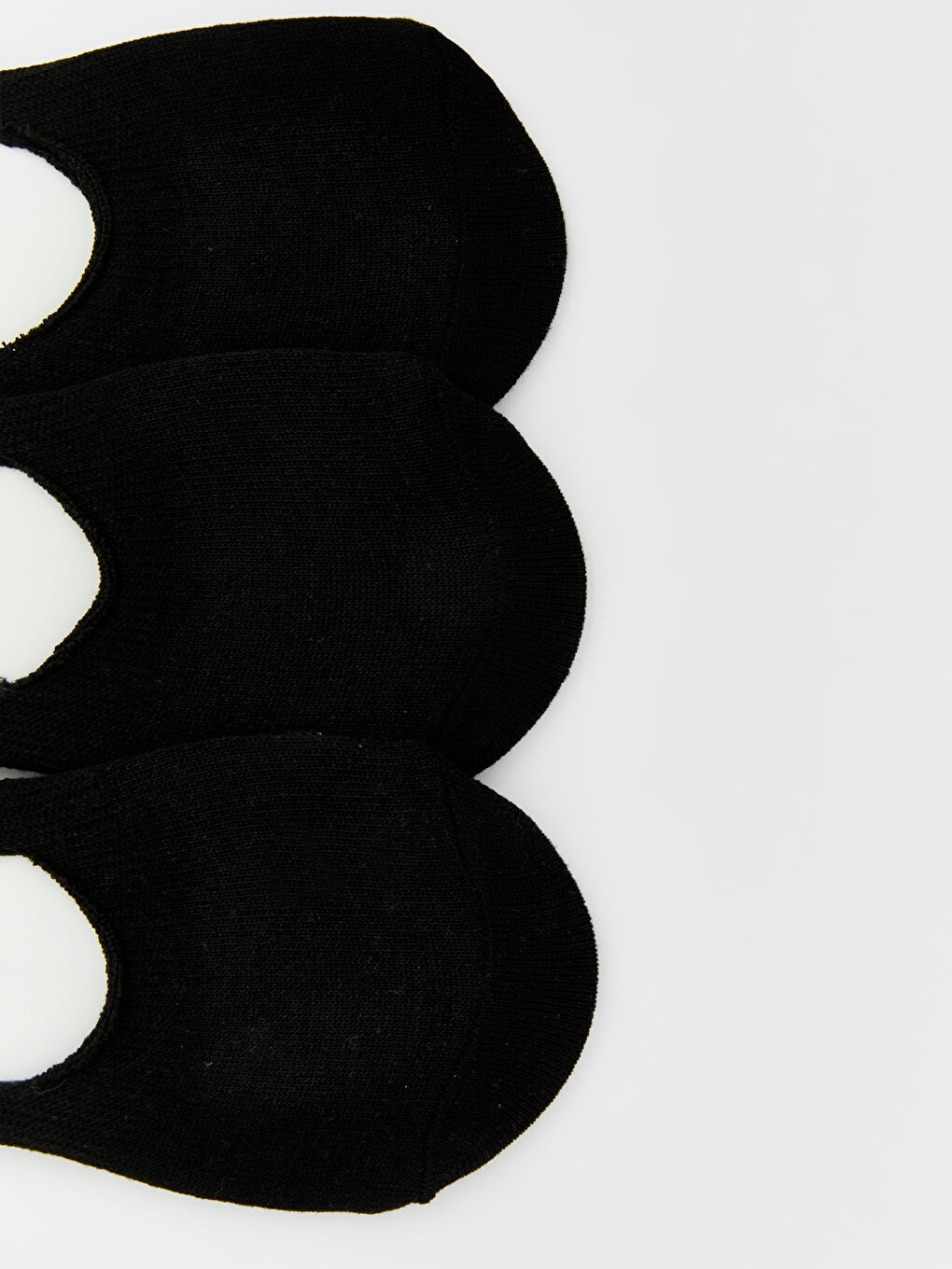 Siyah Kaymaz Topuklu Kadın Babet Çorap 3'lü	-1