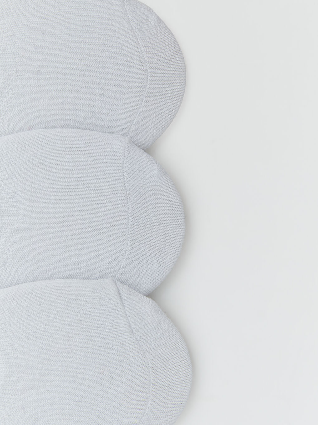 Beyaz Kaymaz Topuklu Kadın Babet Çorap 3'lü	-1