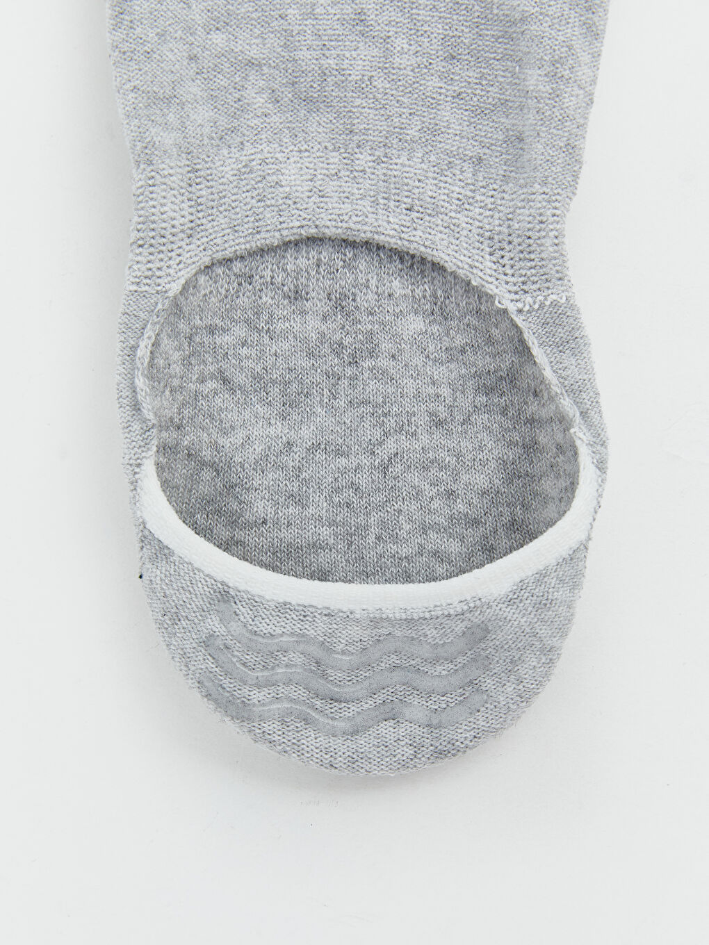 Gri Kaymaz Topuklu Kadın Babet Çorap 3'lü	-2