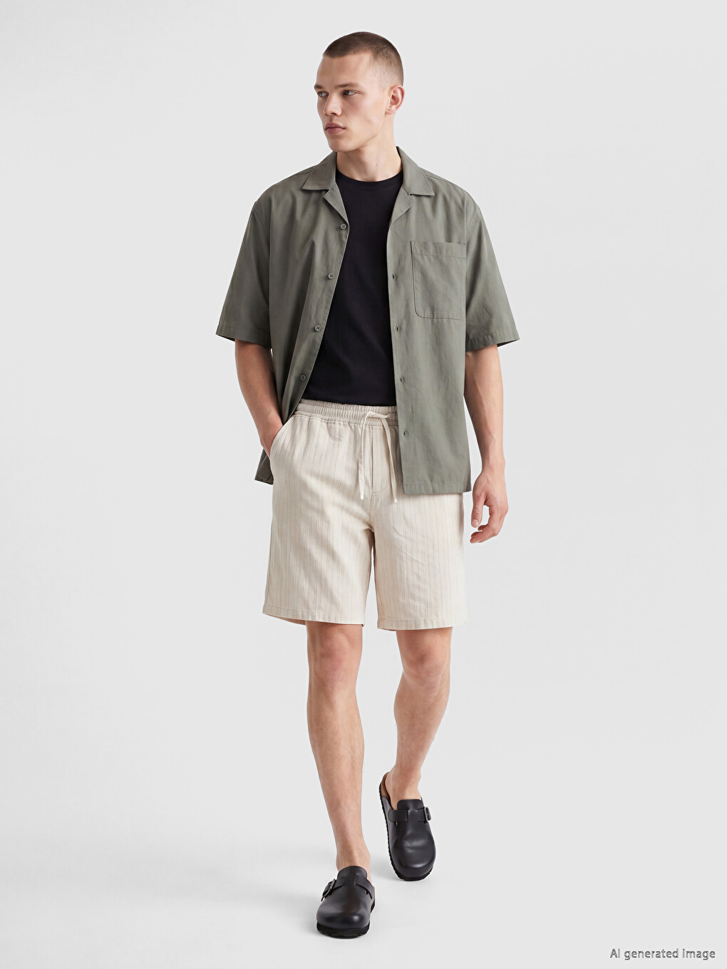 Pantaloni scurți bărbați Croială Relaxată-1