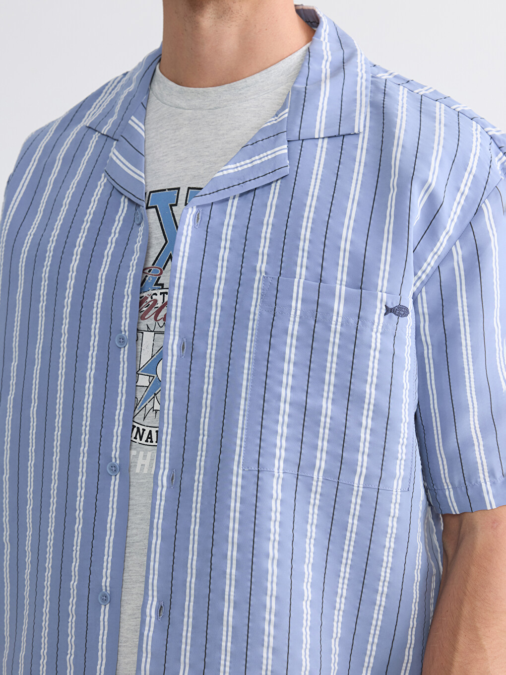 Mavi Loose Fit Modal Karışımlı Erkek Gömlek-2