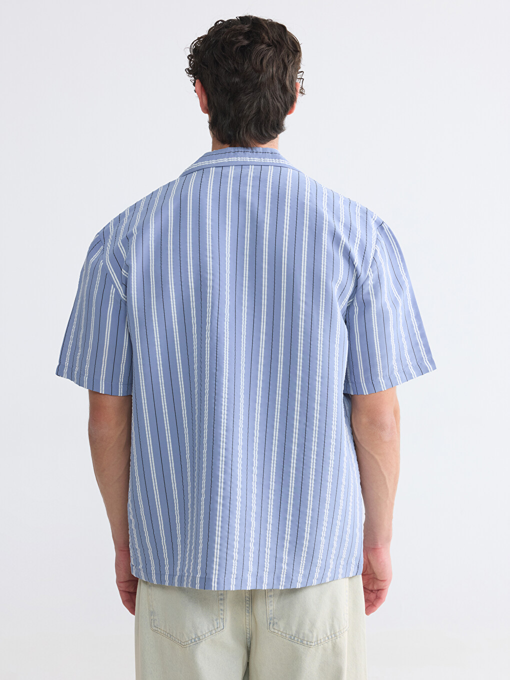 Mavi Loose Fit Modal Karışımlı Erkek Gömlek-3
