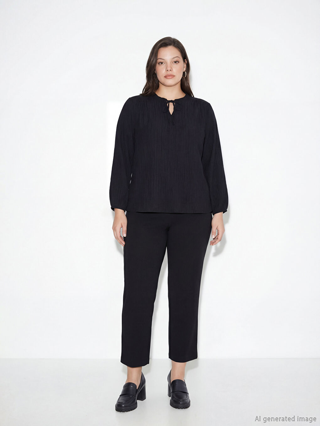 Elastic Waist Carrot Fit Women's Trousers-1