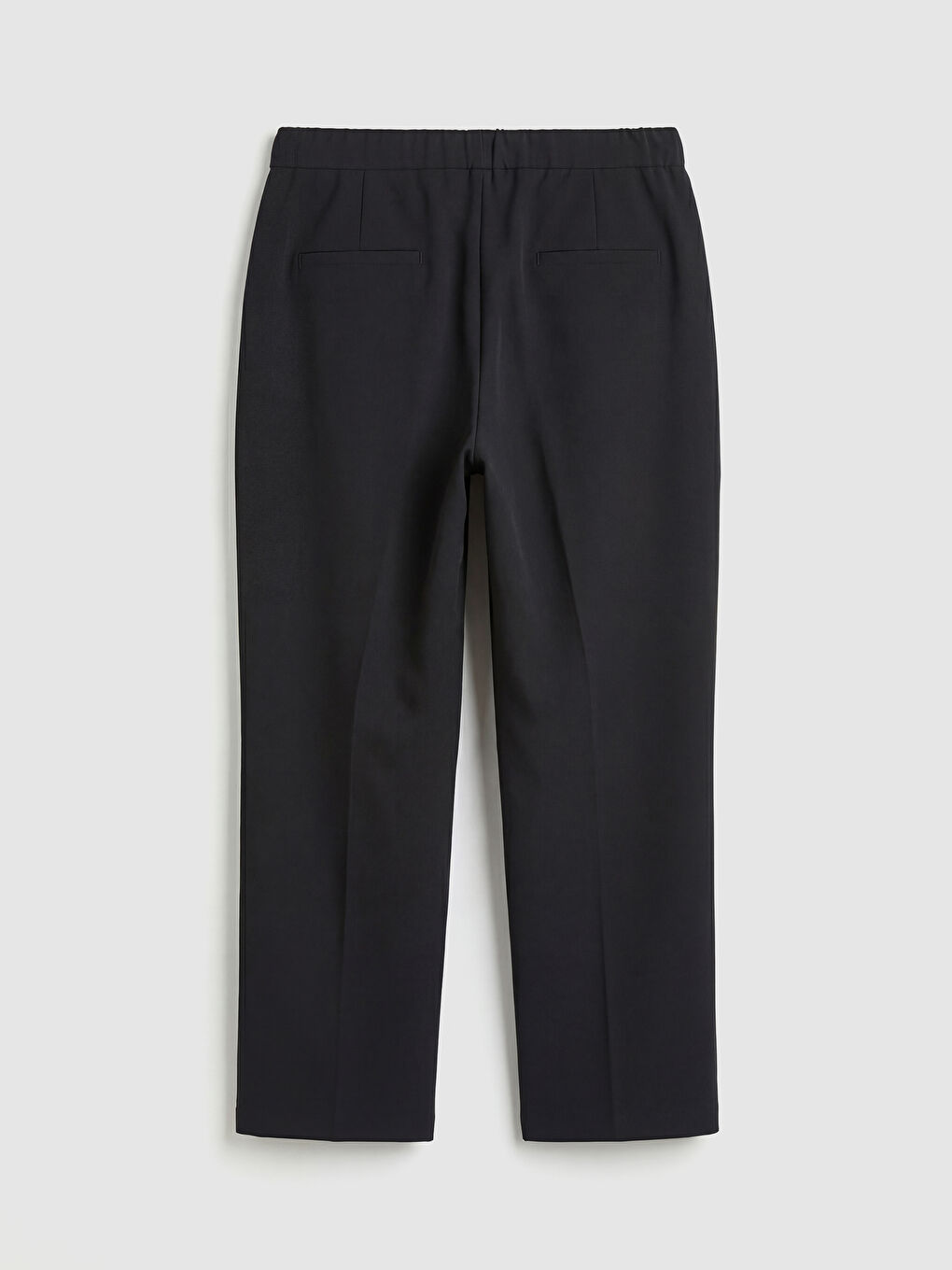 Siyah Beli Lastikli Havuç Kesim Kadın Pantolon-5