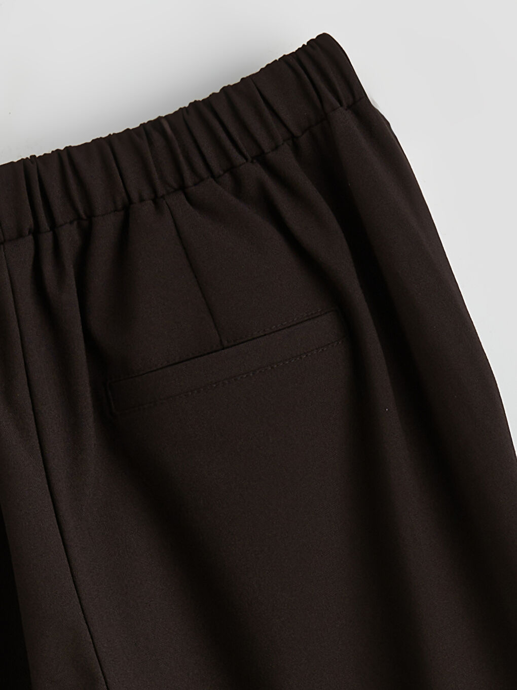 Kahverengi Beli Lastikli Havuç Kesim Kadın Pantolon-5