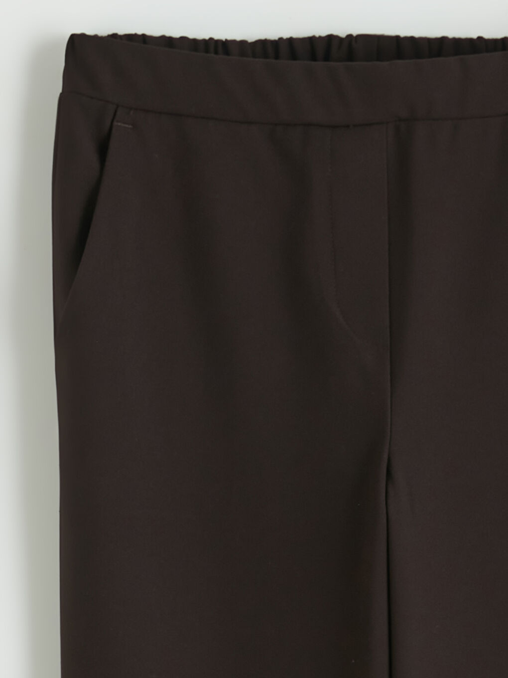 Kahverengi Beli Lastikli Havuç Kesim Kadın Pantolon-10