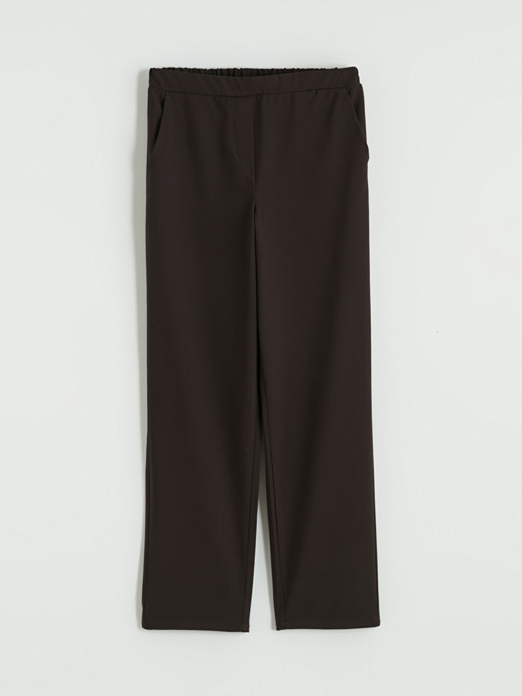 Kahverengi Beli Lastikli Havuç Kesim Kadın Pantolon-8