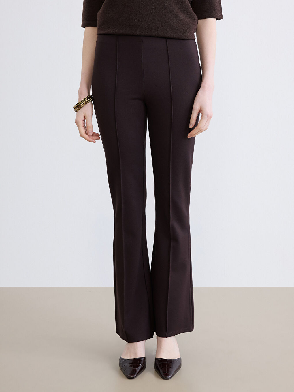 Extra Slim Fit Flared Women's Trousers-1