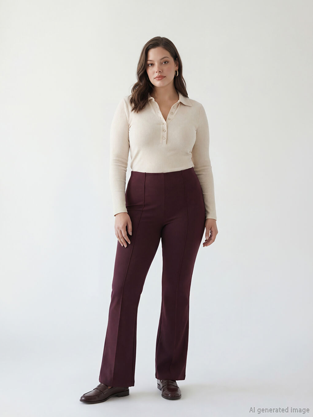 Pantaloni Evazați Croială Extra Slim Femei-1