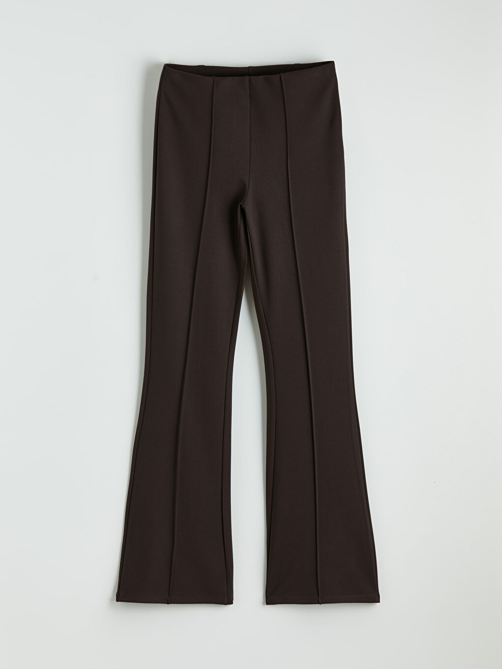 Kahverengi Ekstra Dar Fit İspanyol Paça Kadın Pantolon