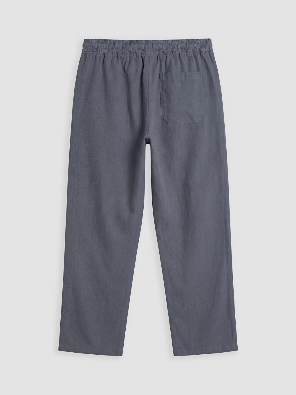 Relaxed Fit Linen-Look Men's Trousers-5