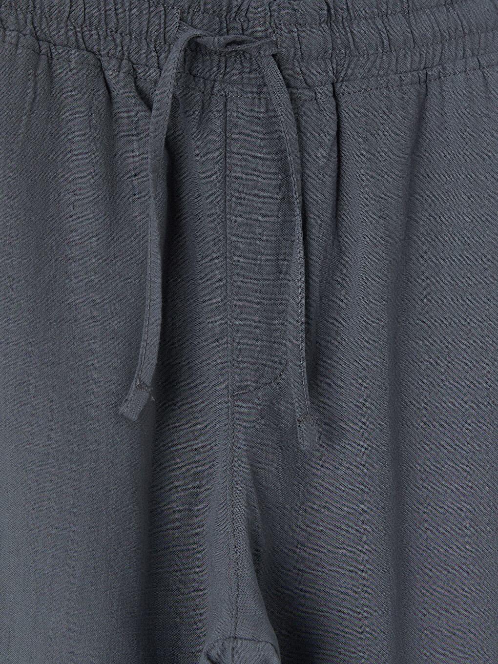 Relaxed Fit Linen-Look Men's Trousers-6