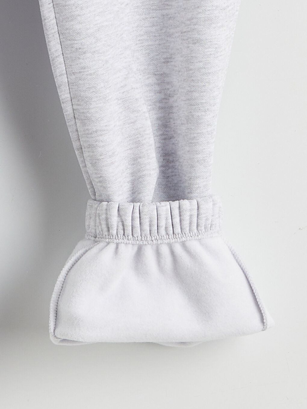 Gri London Nakışlı Kadın Kalın Jogger Eşofman Altı-5