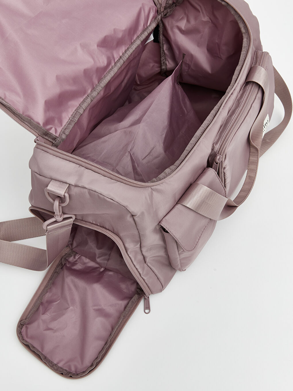 ქალი ვარდისფერი მხრის ჩანთა-4