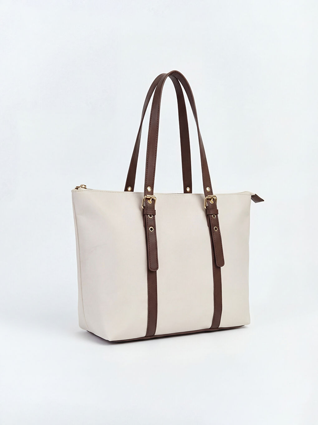 ქალი კრემისფერი მხრის ჩანთა-1