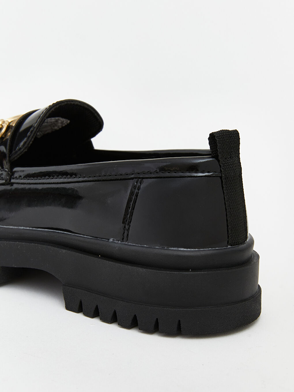 Siyah Deri Görünümlü Kız Çocuk Klasik Ayakkabı-4