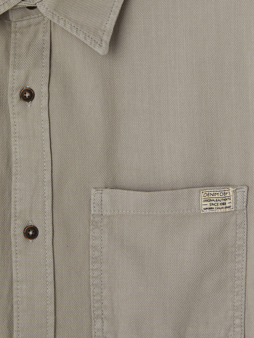 Yeşil Regular Fit Erkek Jean Gömlek-6