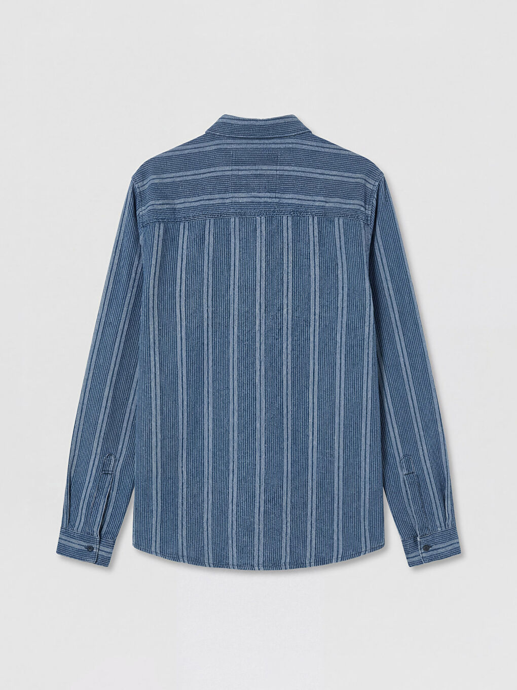 İndigo Rahat Kalıp Erkek Jean Gömlek-1