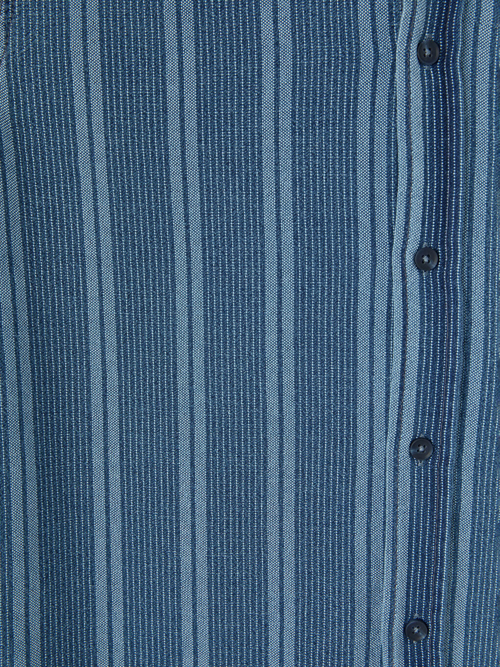 İndigo Rahat Kalıp Erkek Jean Gömlek-2