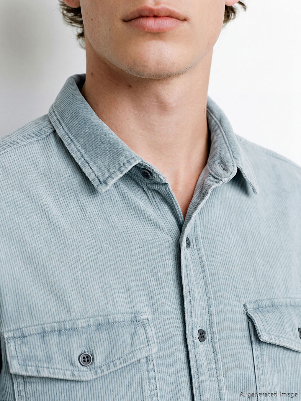 İndigo Regular Fit Erkek Jean Gömlek-3