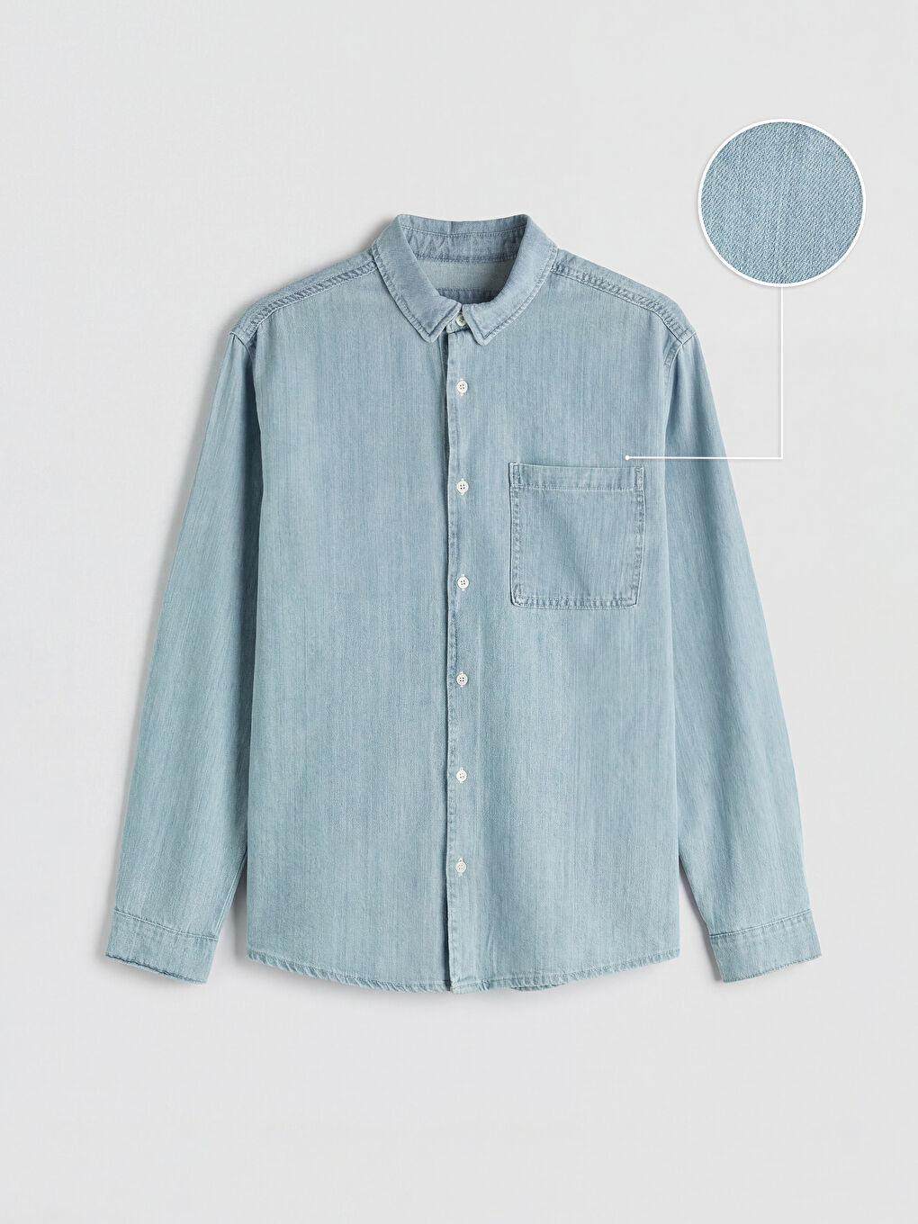 İndigo Regular Fit Erkek Jean Gömlek