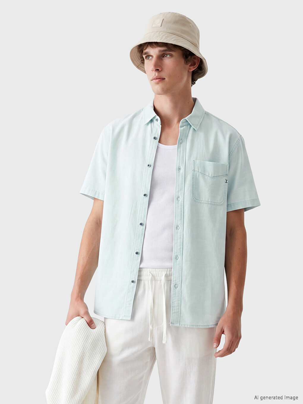 Regular Fit Men's Jean Shirt
