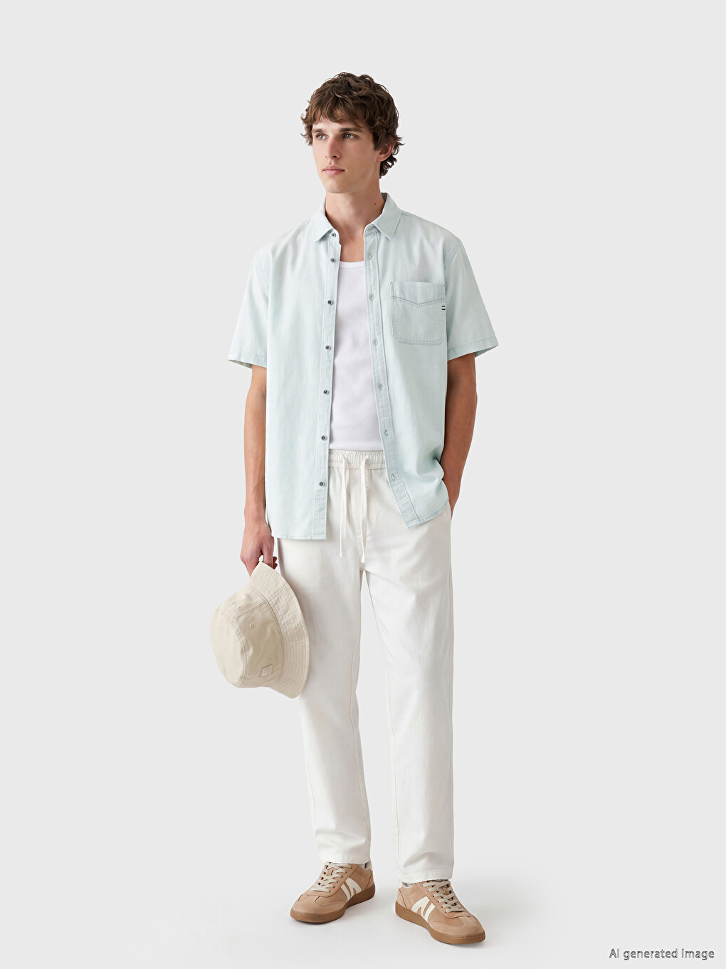 Regular Fit Men's Jean Shirt-1