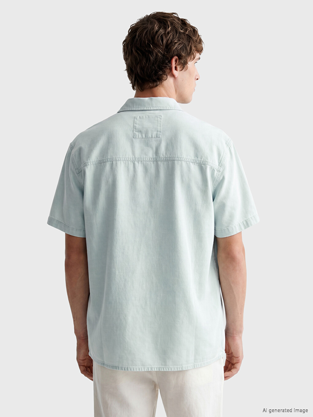 Regular Fit Men's Jean Shirt-2
