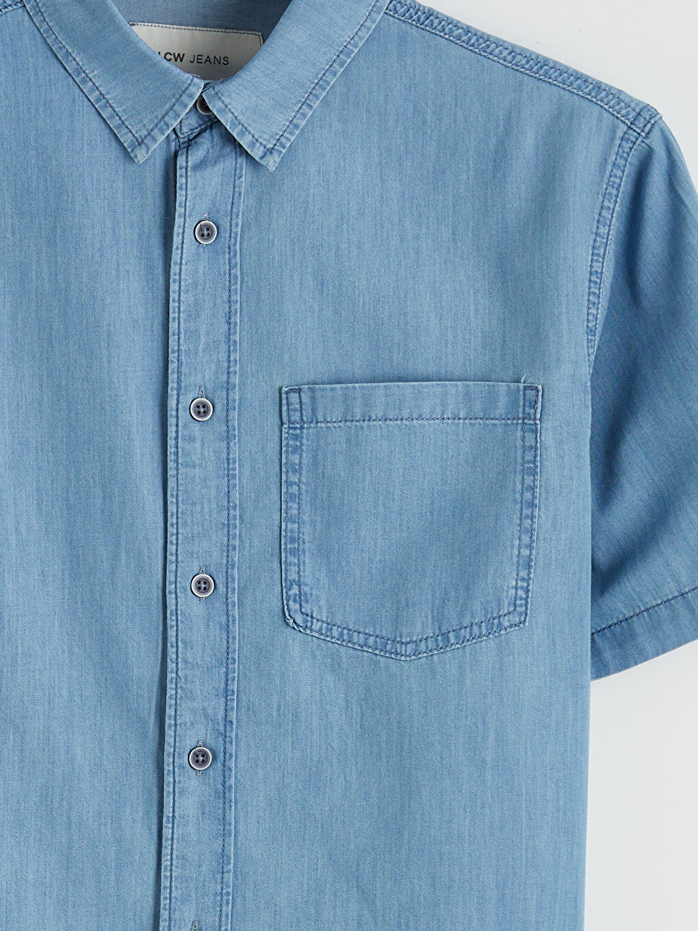 İndigo Regular Fit Erkek Jean Gömlek-5