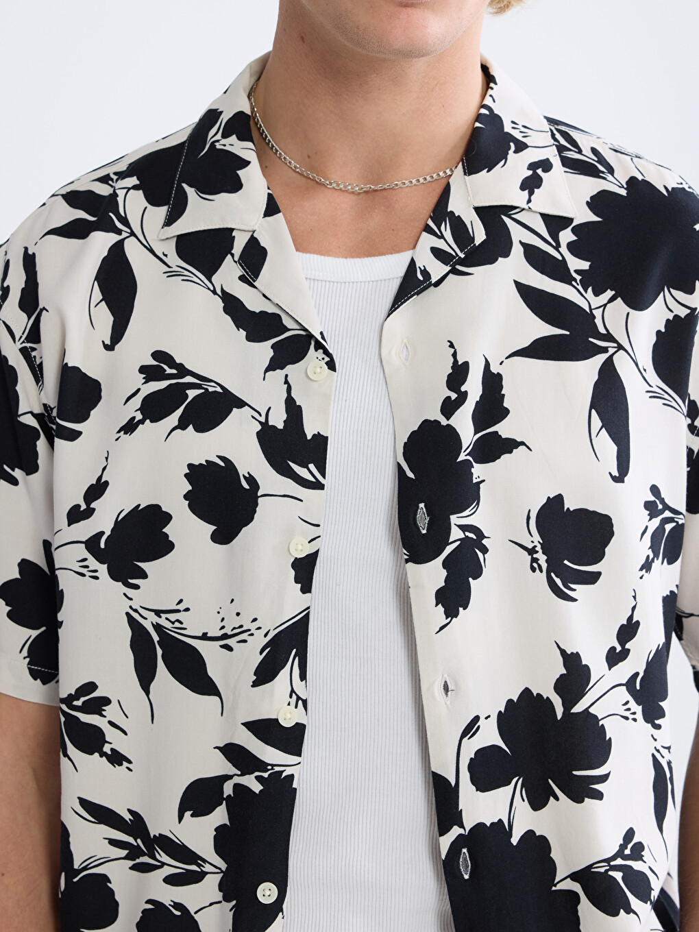 Regular Fit Camp Collar Patterned Men's Shirt-2