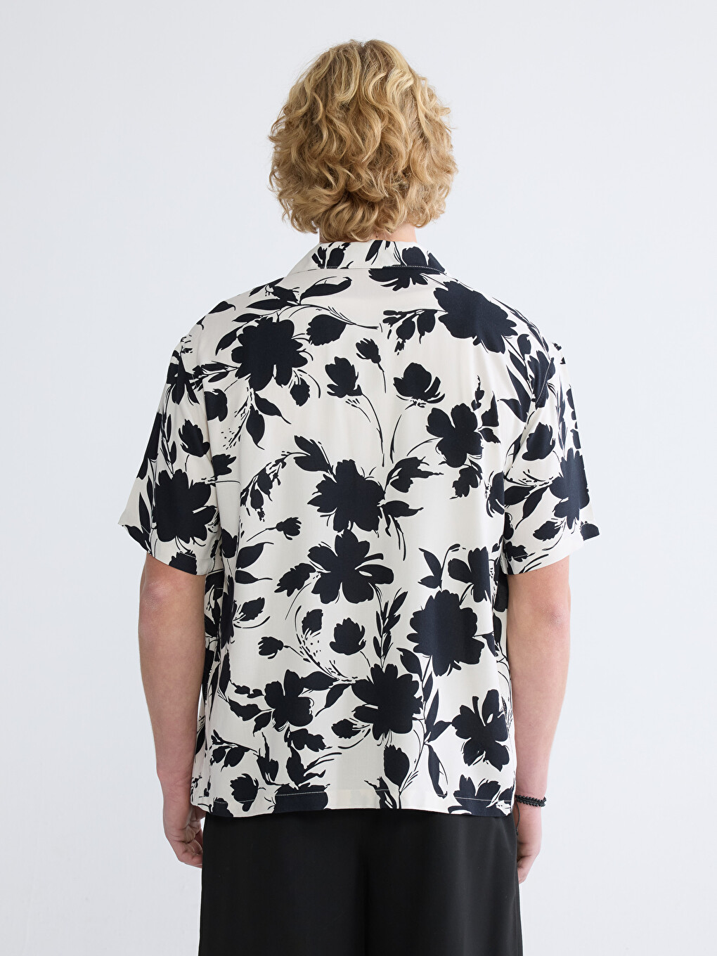 Regular Fit Camp Collar Patterned Men's Shirt-3