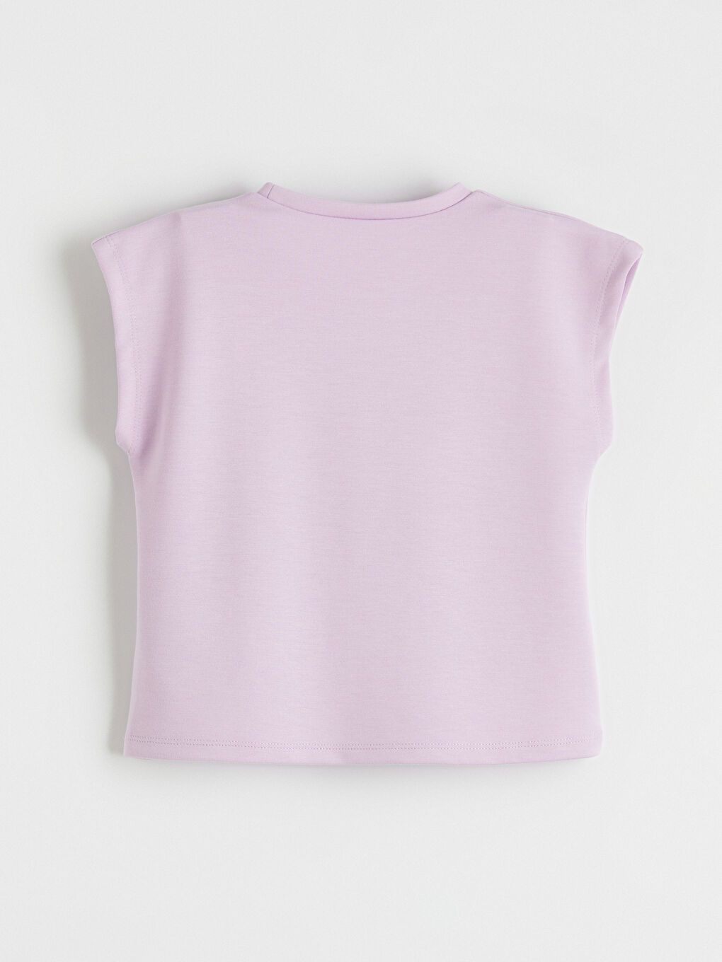 Lila Nakışlı Kız Çocuk Tişört ve Şort Takım-3