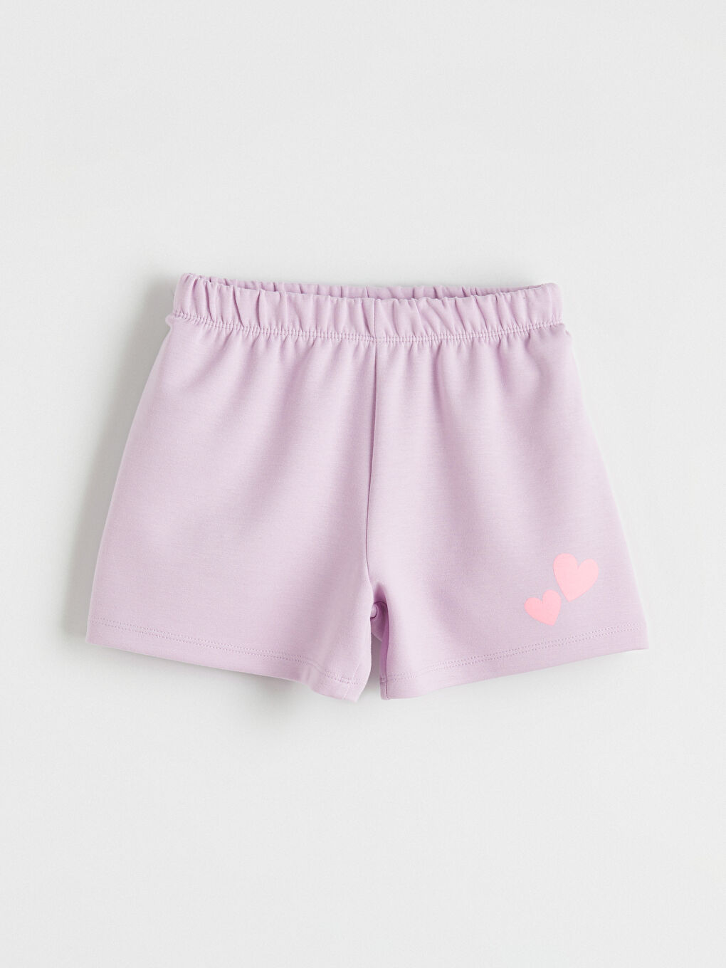 Lila Nakışlı Kız Çocuk Tişört ve Şort Takım-4