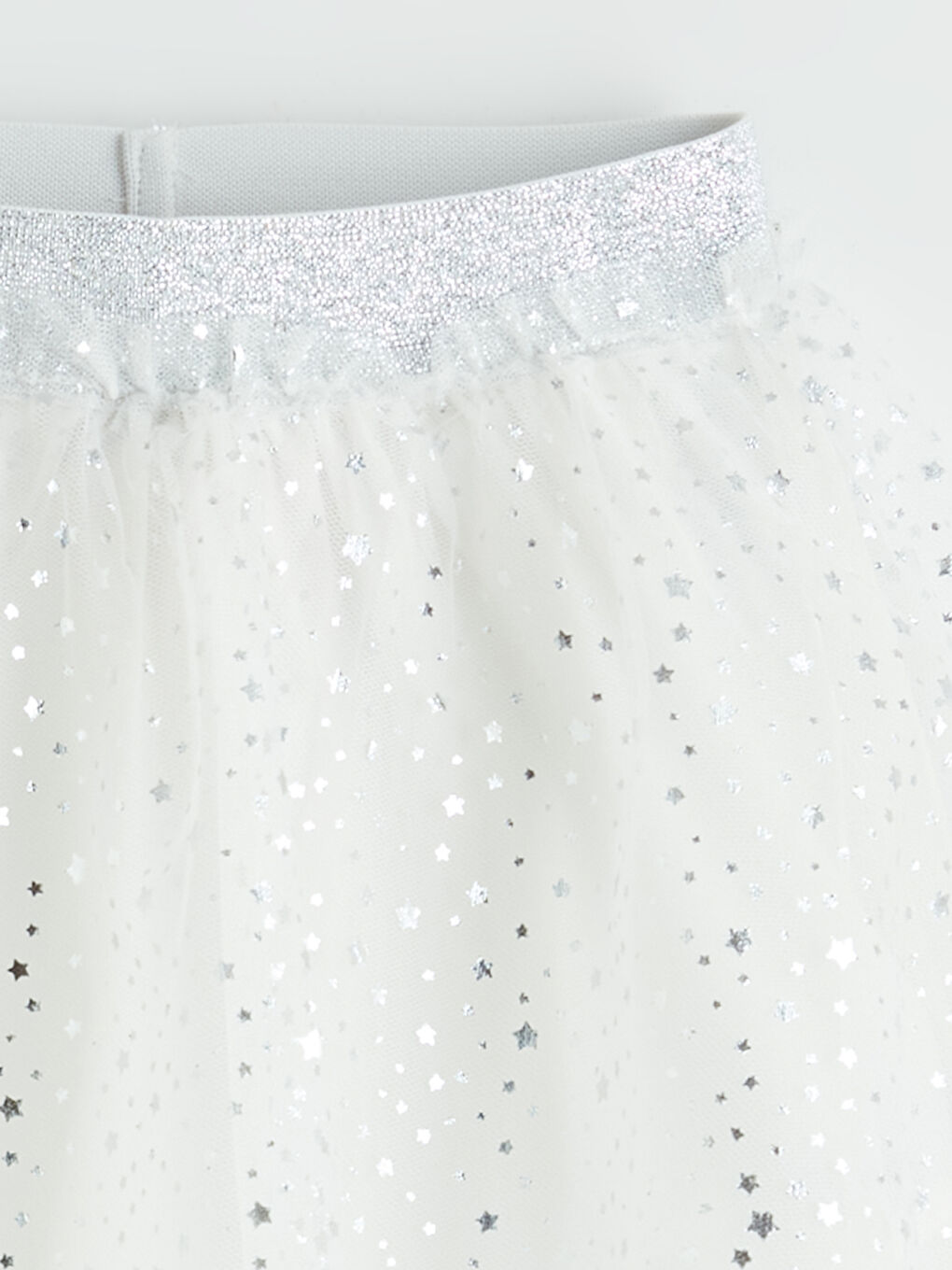 Ekru Beli Lastikli Kız Çocuk Tütü Etek-2