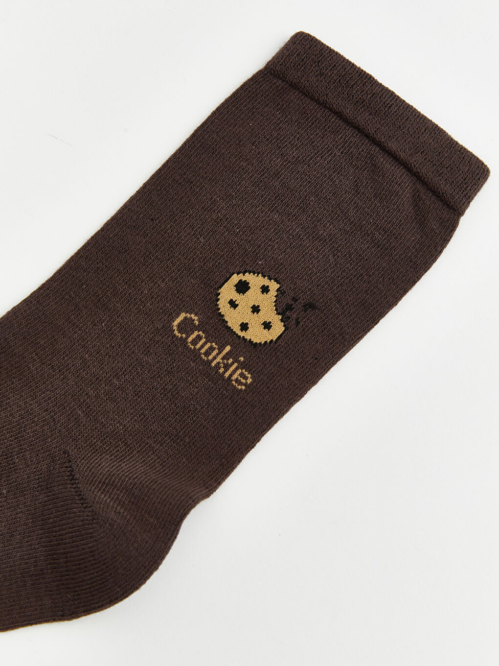 Kahverengi Desenli Kadın Soket Çorap-1