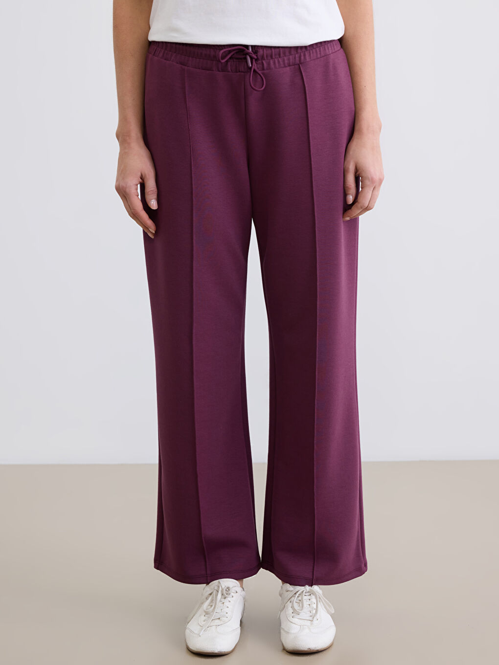 Mürdüm Beli Lastikli Soft Touch Kadın Eşofman Altı-1