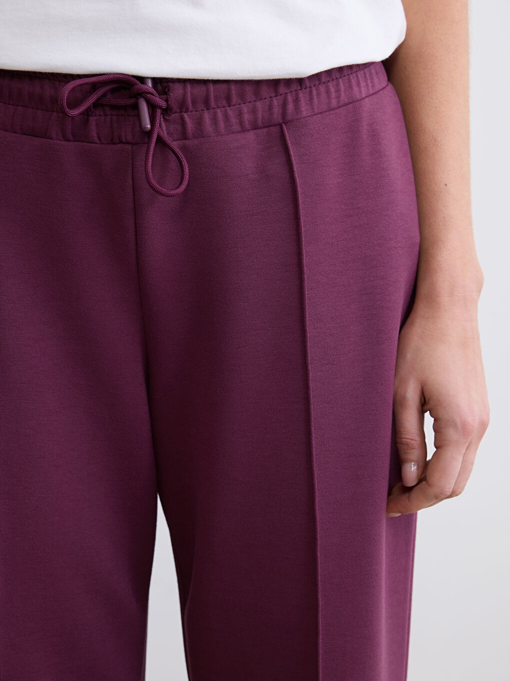 Mürdüm Beli Lastikli Soft Touch Kadın Eşofman Altı-2