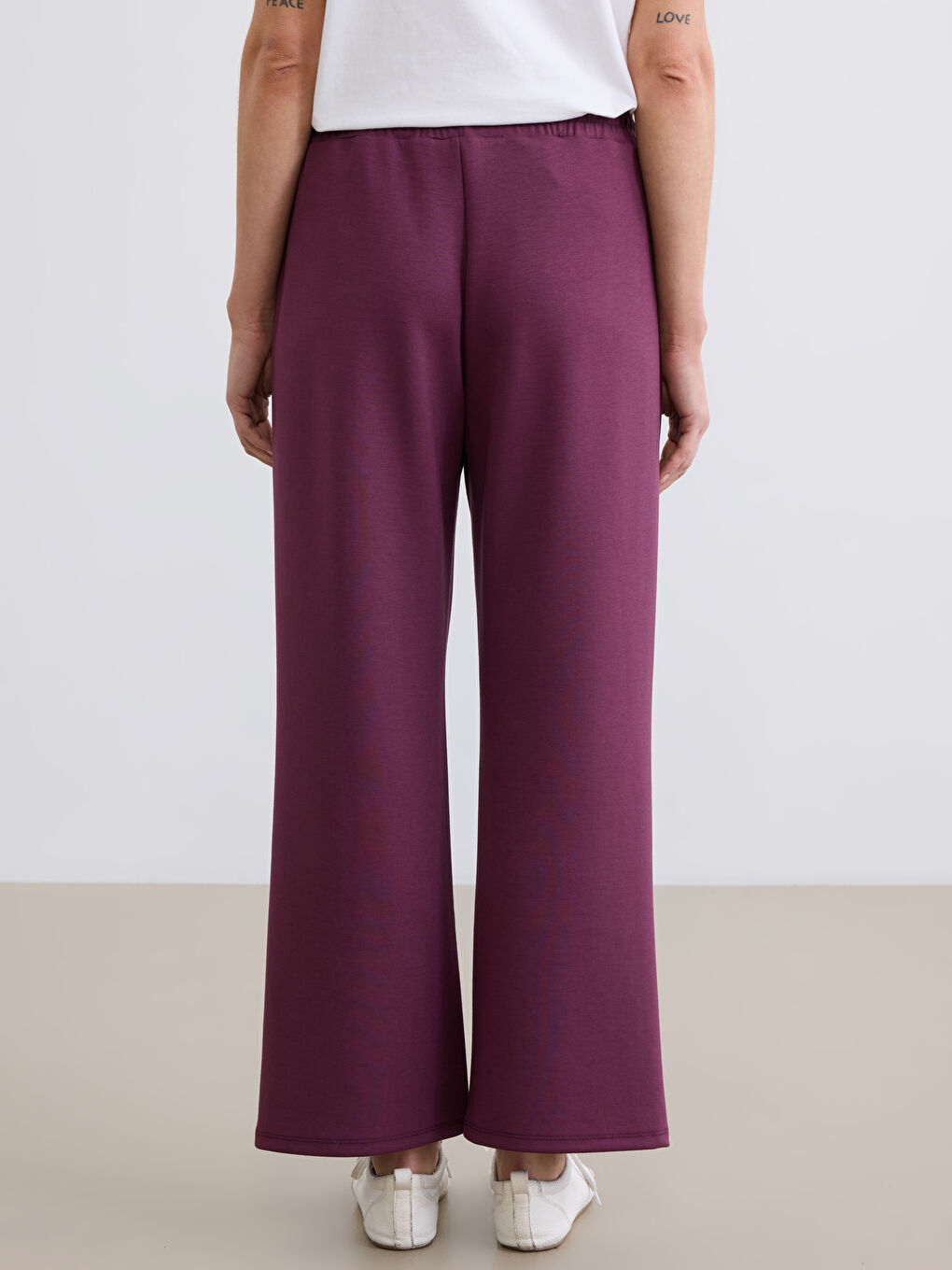 Mürdüm Beli Lastikli Soft Touch Kadın Eşofman Altı-3