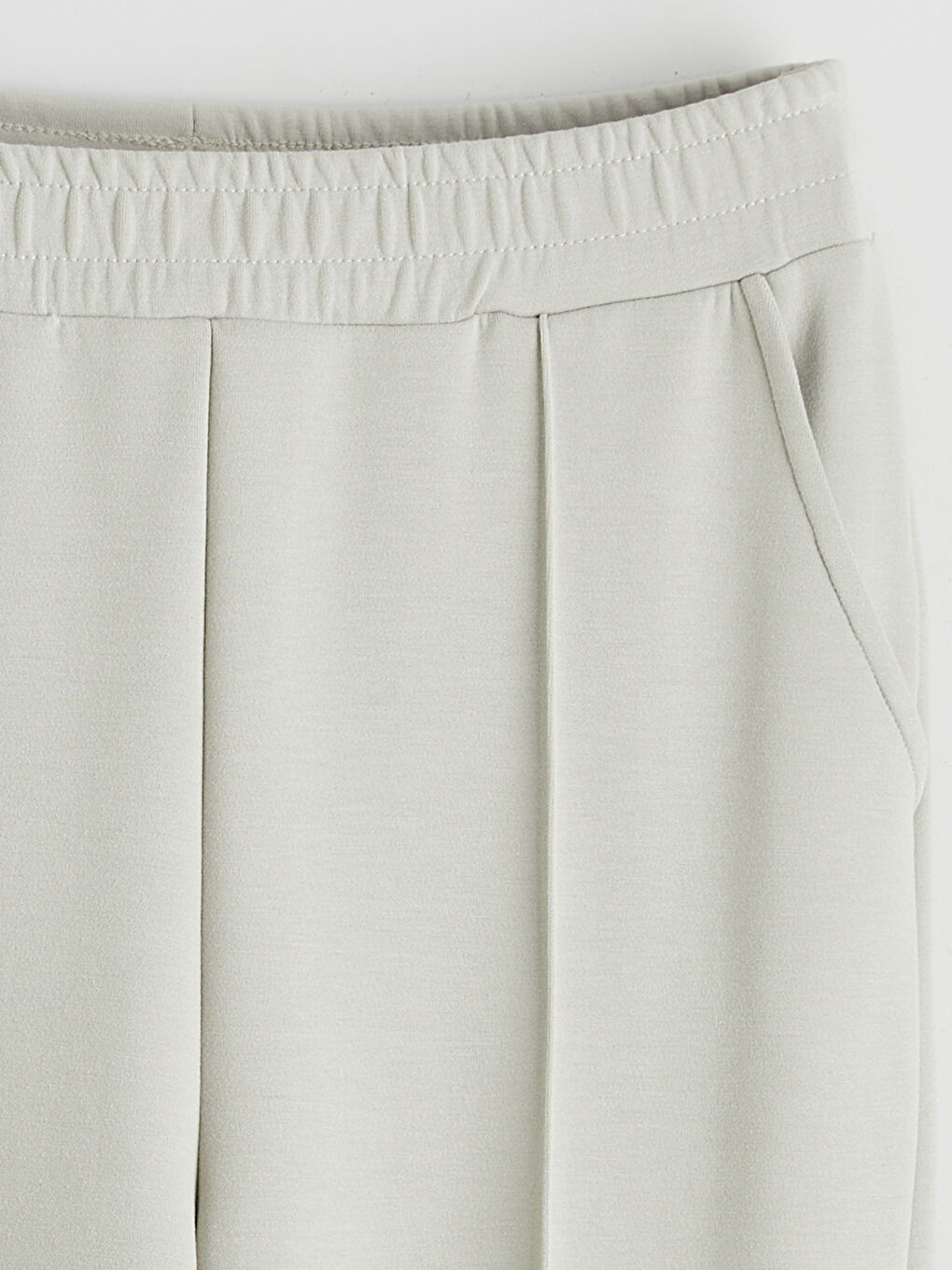 Gri Beli Lastikli Soft Touch Kadın Jogger Eşofman Altı-5