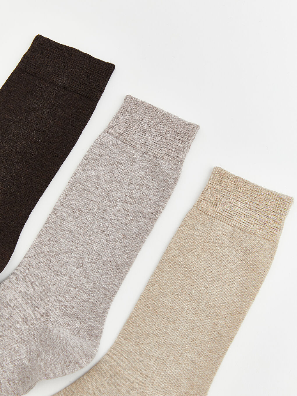 Kahverengi Erkek Soket Çorap 3'lü -1