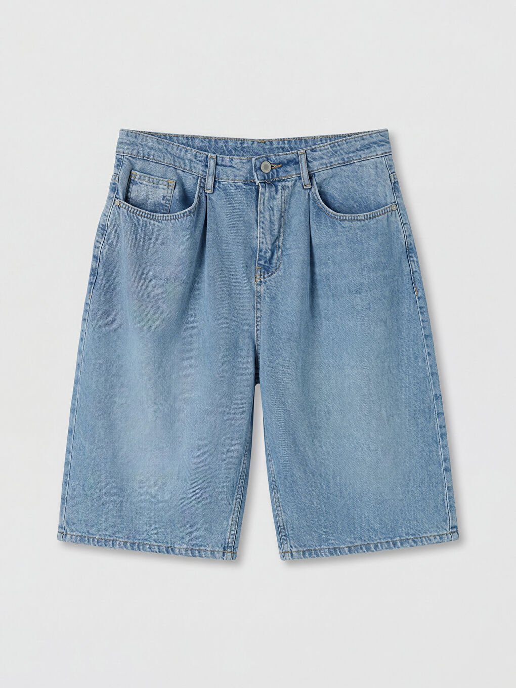 İndigo Loose Fit Erkek Jean Şort