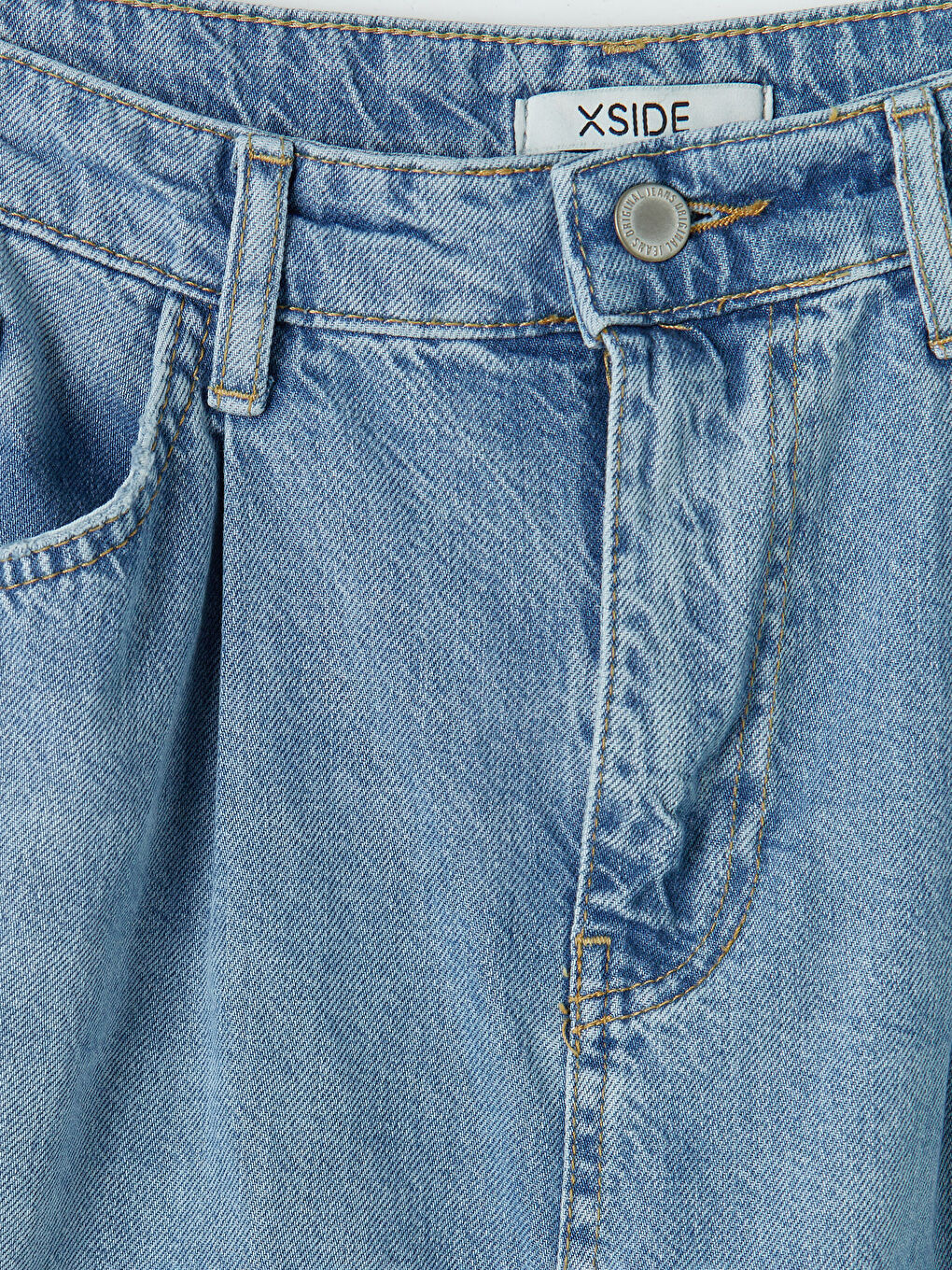 İndigo Loose Fit Erkek Jean Şort-2