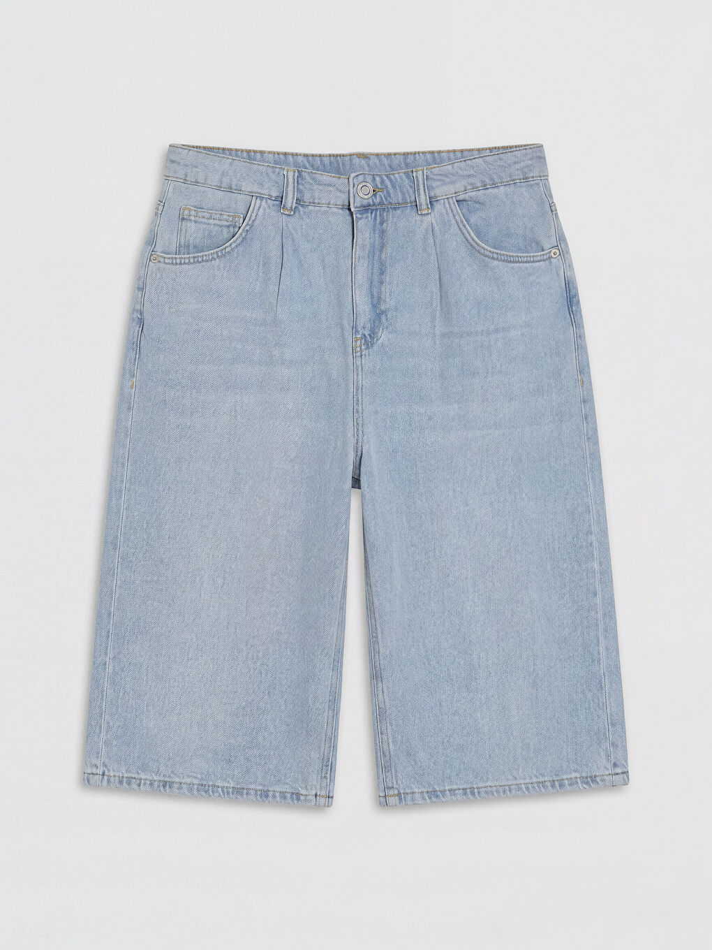 İndigo Loose Fit Erkek Jean Şort