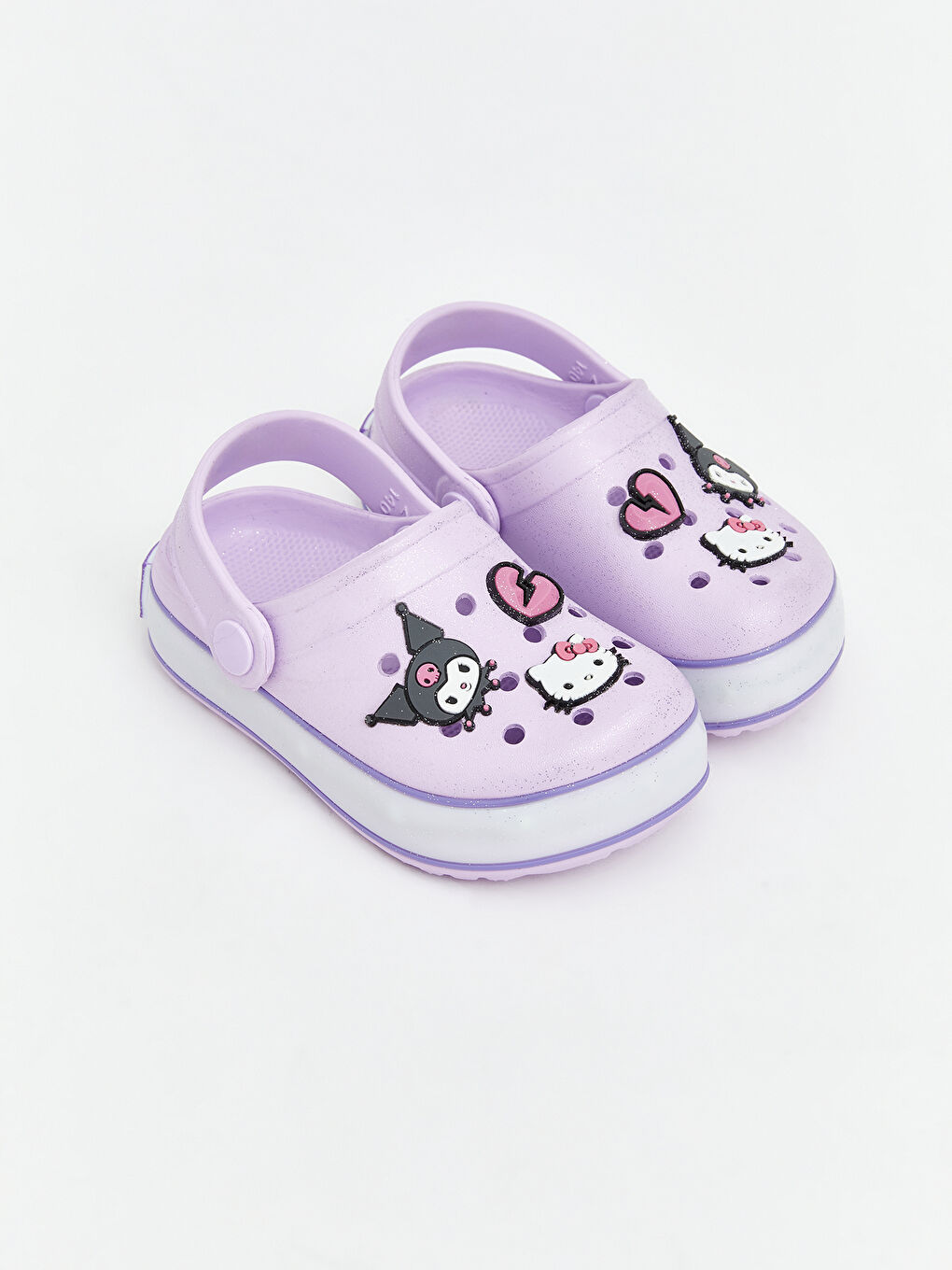 Lila Sanrio Baskılı Kız Bebek Plaj Sandaleti