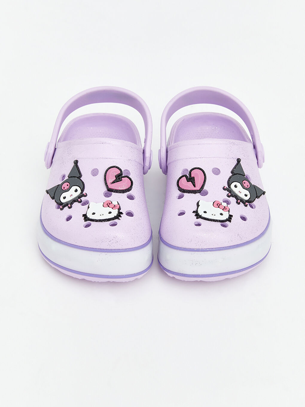 Lila Sanrio Baskılı Kız Bebek Plaj Sandaleti-3