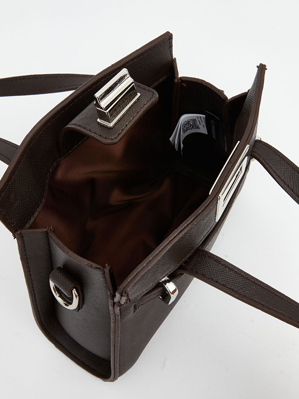 Kahverengi Deri Görünümlü Kadın Omuz Çantası-2