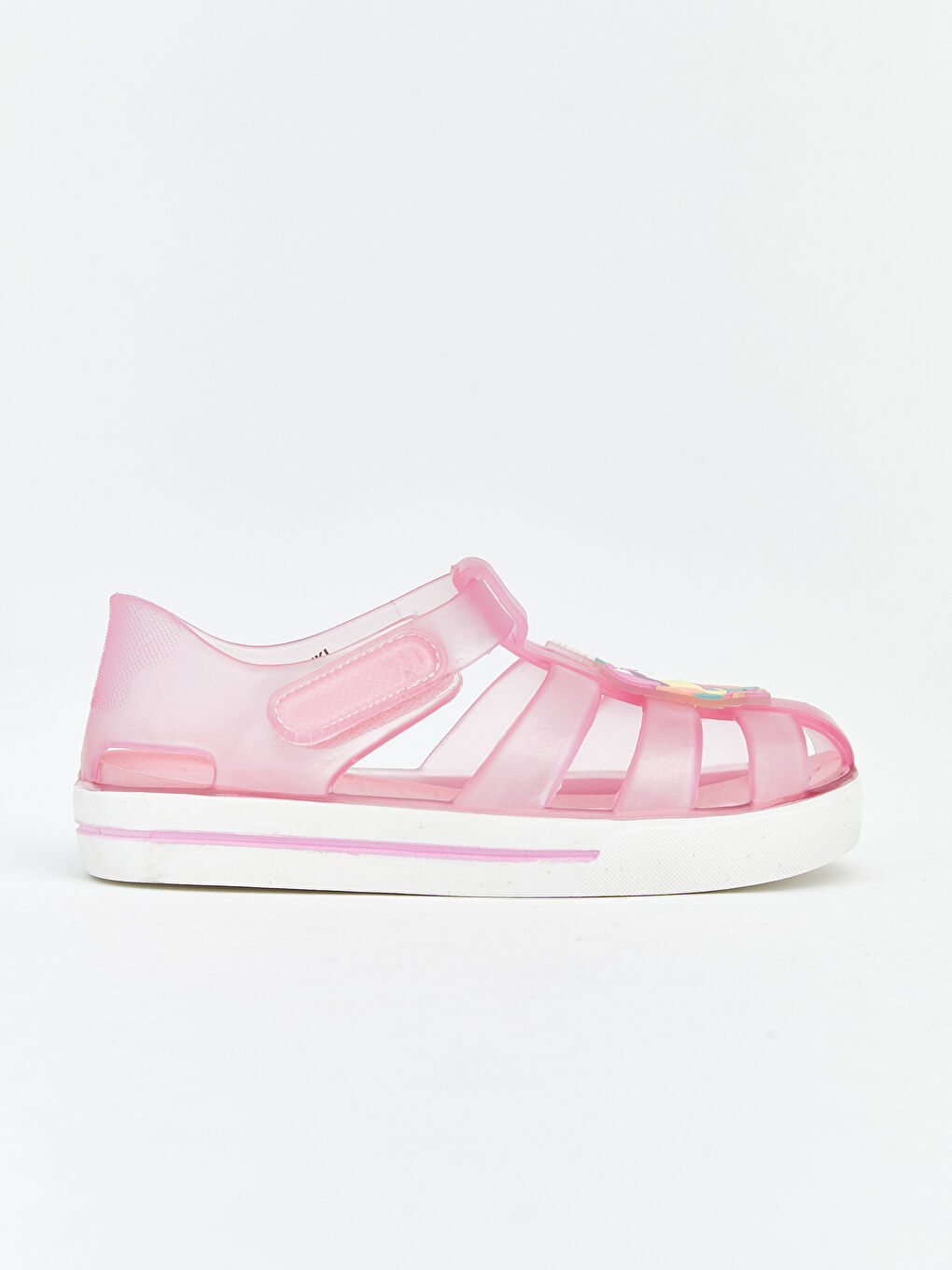 Pembe Baskılı Kız Bebek Sandalet-1