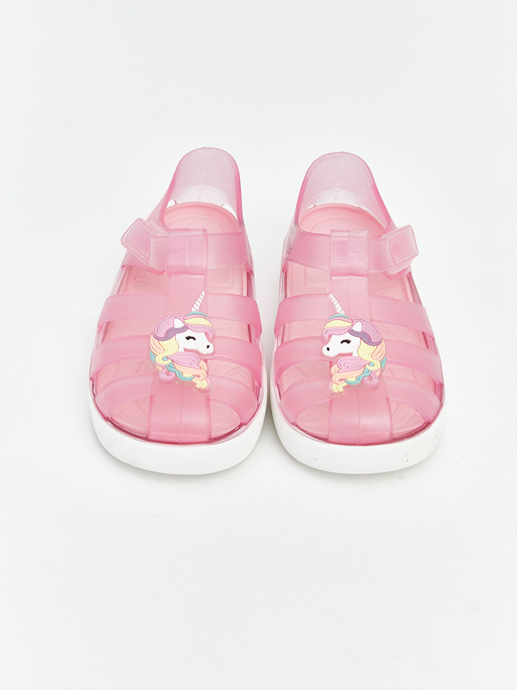 Pembe Baskılı Kız Bebek Sandalet-2