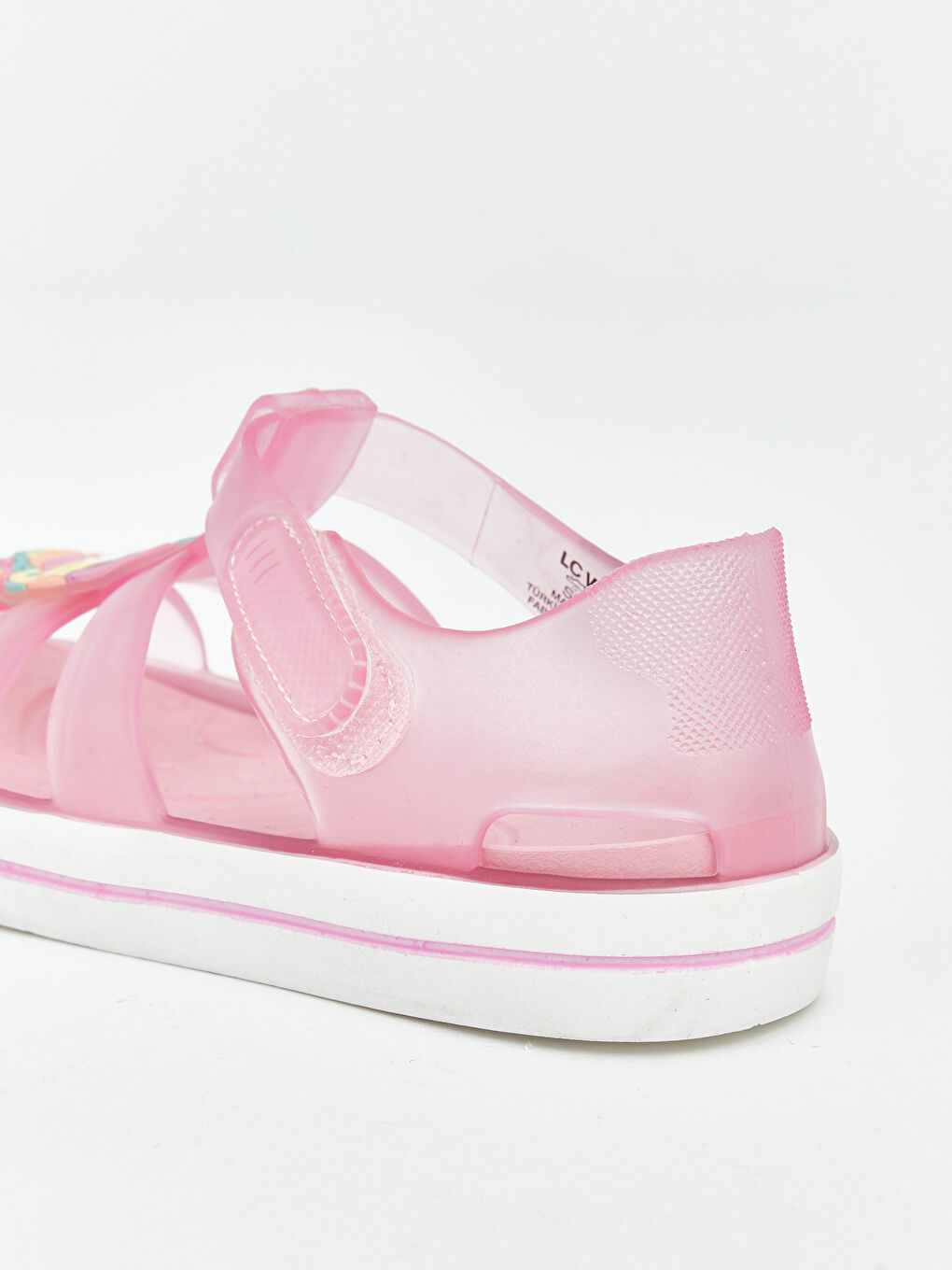 Pembe Baskılı Kız Bebek Sandalet-4