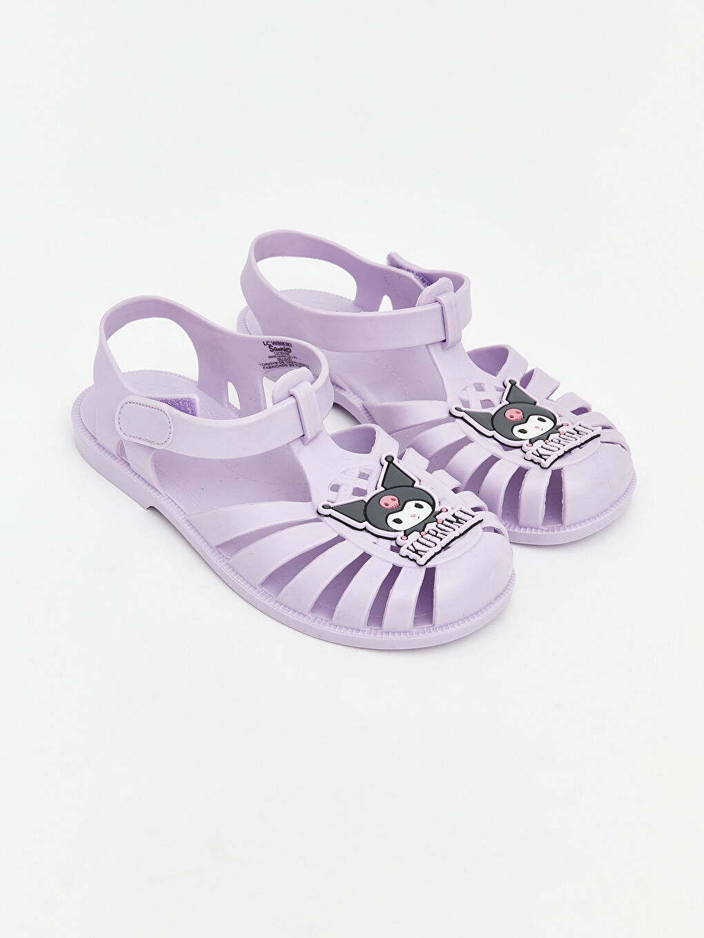 Lila Kuromi Baskılı Kız Bebek Sandalet